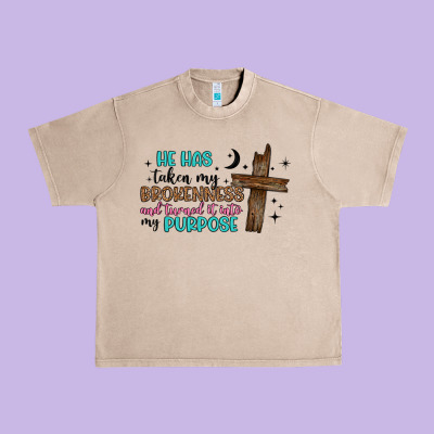 He Has Taken My Brokenness And Turned It Into My P Urban Heavy Tee Designed By Artiststas