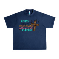 Navy he has taken my brokenness and turned it into my p Urban Heavy Tee - Artiststas