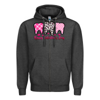 Charcoal Heather happy valentines day dentist Zipper Hoodie - OliviaCreatesArt