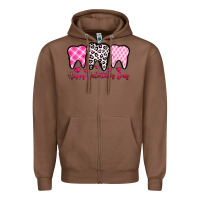 Chestnut happy valentines day dentist Zipper Hoodie - OliviaCreatesArt