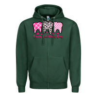Sports Green happy valentines day dentist Zipper Hoodie - OliviaCreatesArt