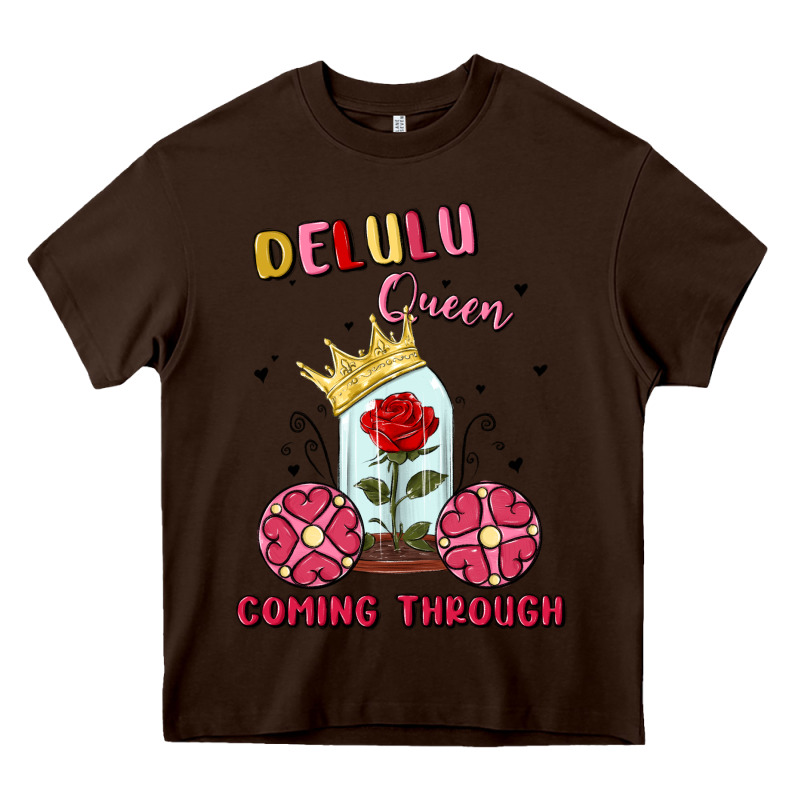 Delulu Queen Coming Through Heavy Core Tee by MaliasSmallBusiness | Teevron