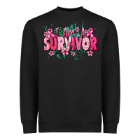 Black I am a survivor Cancere Awareness Heavyweight Sweatshirt - HowdyJamesFarm