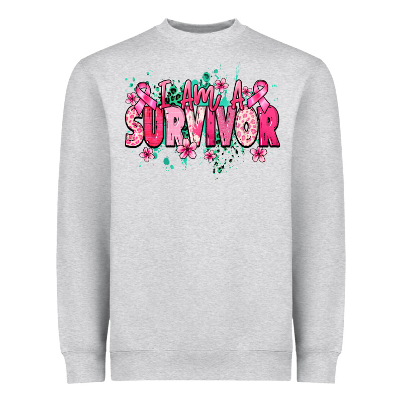 I Am A Survivor Cancere Awareness Heavyweight Sweatshirt by HowdyJamesFarm | Teevron