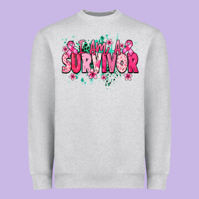 I Am A Survivor Cancere Awareness Heavyweight Sweatshirt Designed By Howdyjamesfarm