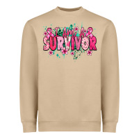 Mushroom I am a survivor Cancere Awareness Heavyweight Sweatshirt - HowdyJamesFarm