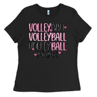 Black volleyball mama Ladies Tee - MaliasSmallBusiness