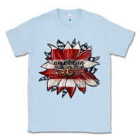 Dusty Blue american mom Classic Tee - JahusDesignShop