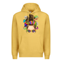 Antique Gold messy bun tie dye Premium Hoodie - RanaPortraitStore