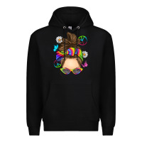 Black messy bun tie dye Premium Hoodie - RanaPortraitStore