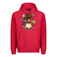Cardinal messy bun tie dye Premium Hoodie - RanaPortraitStore