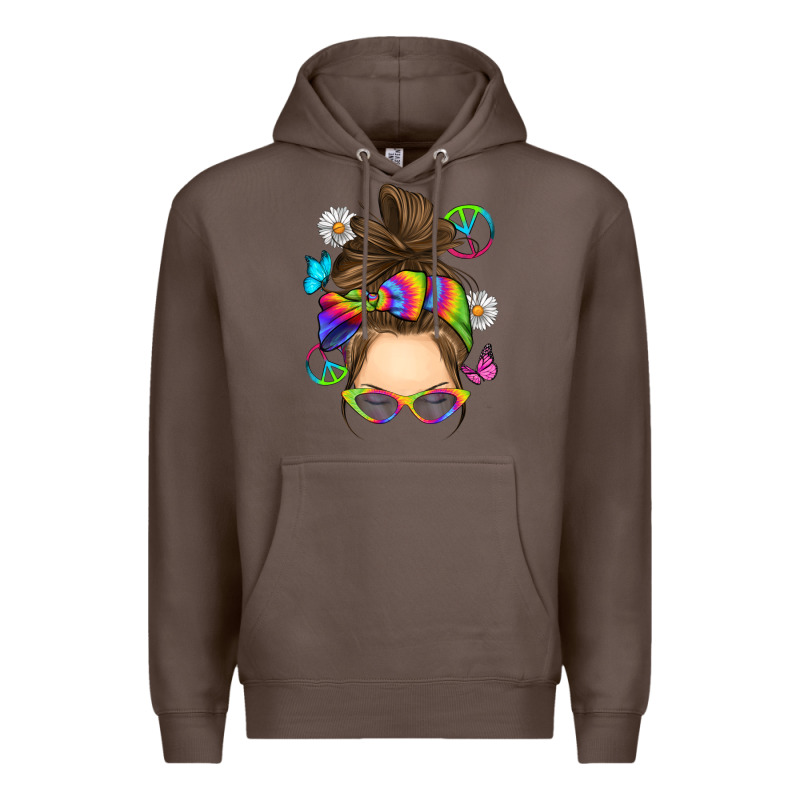 Messy Bun Tie Dye Premium Hoodie by RanaPortraitStore | Teevron