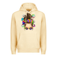 Pina Colada messy bun tie dye Premium Hoodie - RanaPortraitStore