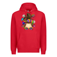 Red messy bun tie dye Premium Hoodie - RanaPortraitStore