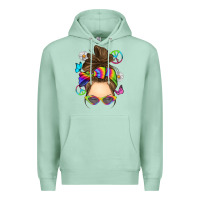 Seafoam messy bun tie dye Premium Hoodie - RanaPortraitStore