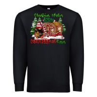 Black christmas wishes gingerbread kisses Premium Sweatshirt - FaDigitalArtStudio