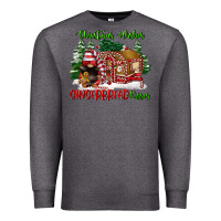 Charcoal Heather christmas wishes gingerbread kisses Premium Sweatshirt - FaDigitalArtStudio