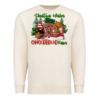 Sandshell christmas wishes gingerbread kisses Premium Sweatshirt - FaDigitalArtStudio