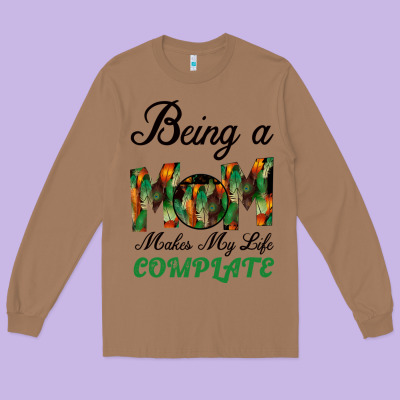 Being A Mom Makes My Life Complete For Dark Long Sleeve Tee Designed By Bettercallsaul