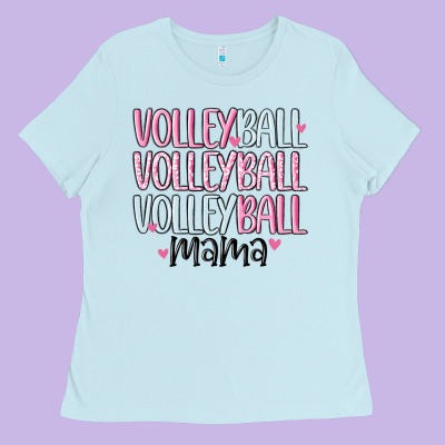 Volleyball Mama Ladies Tee Designed By Maliassmallbusiness