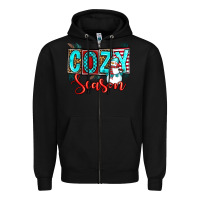 Black cozy season Zipper Hoodie - OliviaCreatesArt