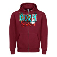 Burgundy cozy season Zipper Hoodie - OliviaCreatesArt