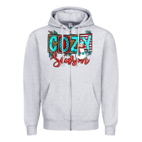 Heather Grey cozy season Zipper Hoodie - OliviaCreatesArt
