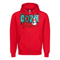 Red cozy season Zipper Hoodie - OliviaCreatesArt