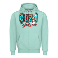 Seafoam cozy season Zipper Hoodie - OliviaCreatesArt