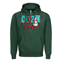 Sports Green cozy season Zipper Hoodie - OliviaCreatesArt