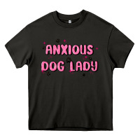 Asphalt anxious dog lady Heavy Core Tee - MaliasSmallBusiness