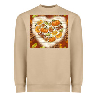 Mushroom fall heart with leopard Heavyweight Sweatshirt - TumblerDesignByShophia