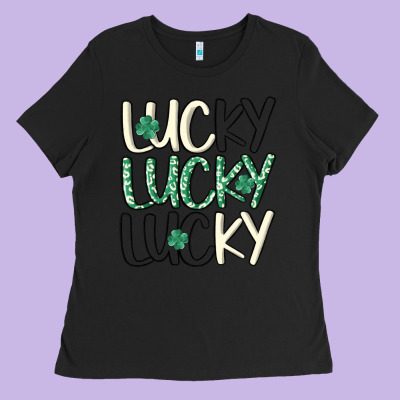 Lucky Ladies Tee Designed By Maliassmallbusiness