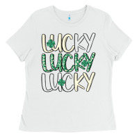 White lucky Ladies Tee - MaliasSmallBusiness