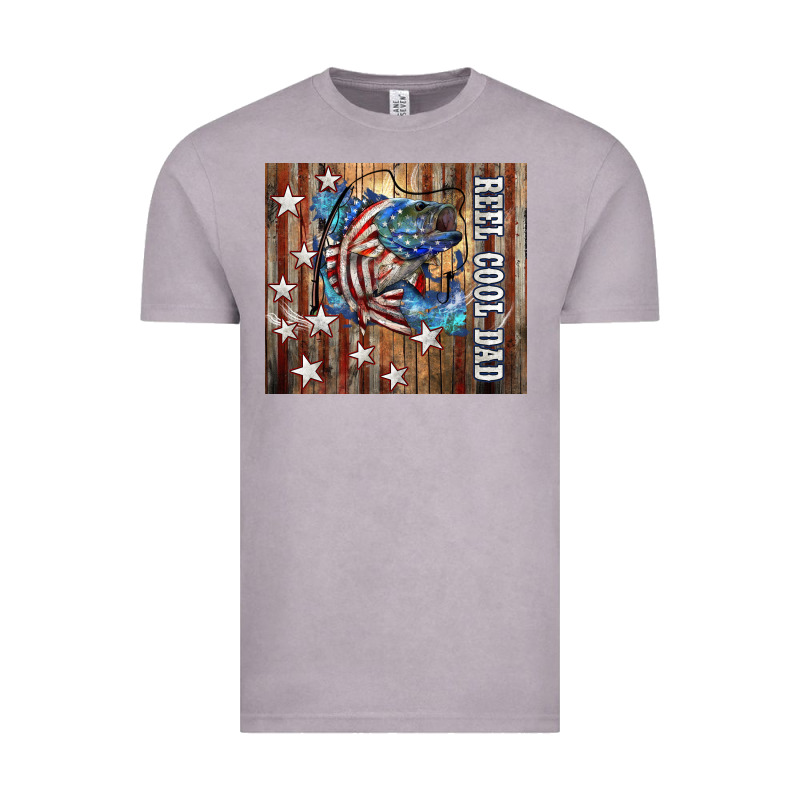 Western Reel Cool Dad American Flag Bass Vintage Tee by LillyAllenDesigns | Teevron