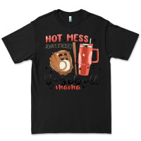 Black hot mess always stressed baseball mama stanley cup Premium Tee - MaliasSmallBusiness