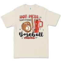 Bone hot mess always stressed baseball mama stanley cup Premium Tee - MaliasSmallBusiness
