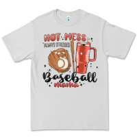 Dove Grey hot mess always stressed baseball mama stanley cup Premium Tee - MaliasSmallBusiness