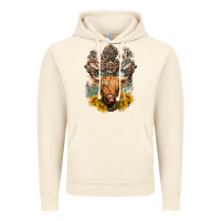 Vintage Artic Western Heifer Cow with crosses Vintage Hoodie - LillyAllenDesigns