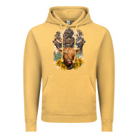 Vintage Mustard Western Heifer Cow with crosses Vintage Hoodie - LillyAllenDesigns
