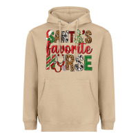 Mushroom Santa's Favorite Nurse Heavyweight Hoodie - BundleAndBundleShop