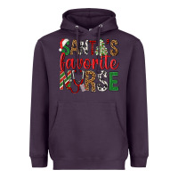 Plum Santa's Favorite Nurse Heavyweight Hoodie - BundleAndBundleShop