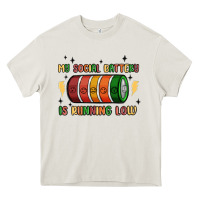 Cream social battery Heavy Core Tee - MaliasSmallBusiness