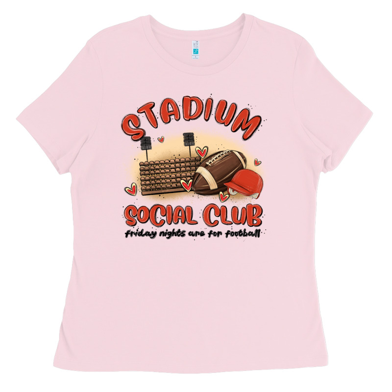 Stadium Social Club Football Ladies Tee by MaliasSmallBusiness | Teevron