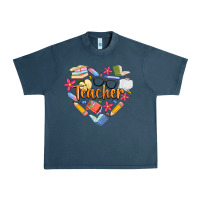 Midnight Navy teacher heart Urban Heavy Tee - Artiststas