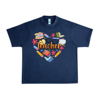Navy teacher heart Urban Heavy Tee - Artiststas