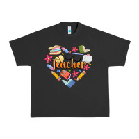 Pigment Black teacher heart Urban Heavy Tee - Artiststas