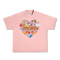 Salmon teacher heart Urban Heavy Tee - Artiststas