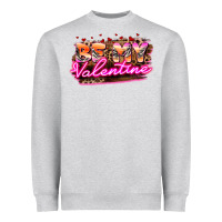 Heather Grey be my valentine Heavyweight Sweatshirt - HowdyJamesFarm