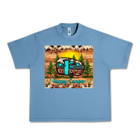Pebble Blue happy camper Urban Heavy Tee - JahusDesignShop